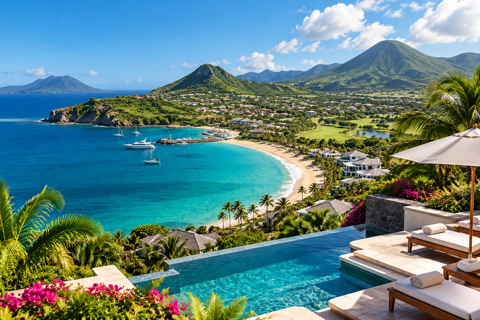 Luxury resort hospitality in St Kitts and Nevis