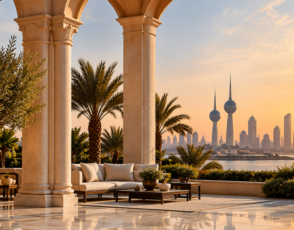 Kuwait luxury terrace + skyline
